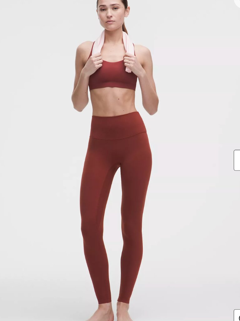 Lululemon Nwt Align Hr Pant 28" With Pockets Size 10 Cranberry Charm